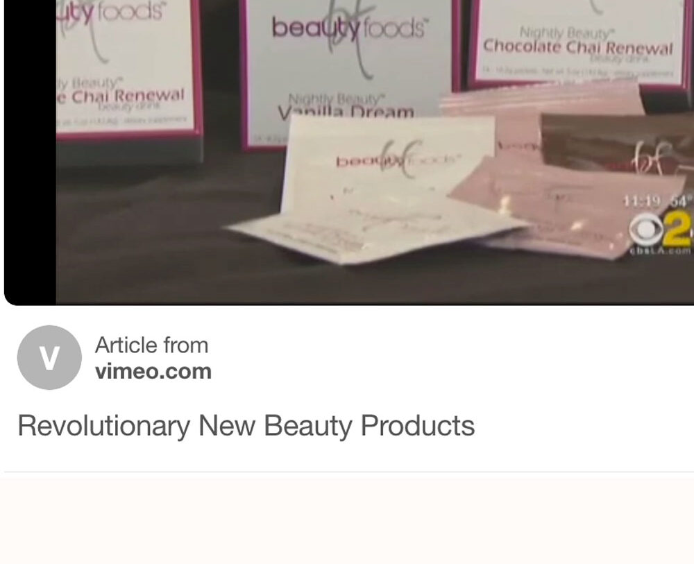 CBS Los Angeles - TV feature, included in Revolutionary New Beauty Products